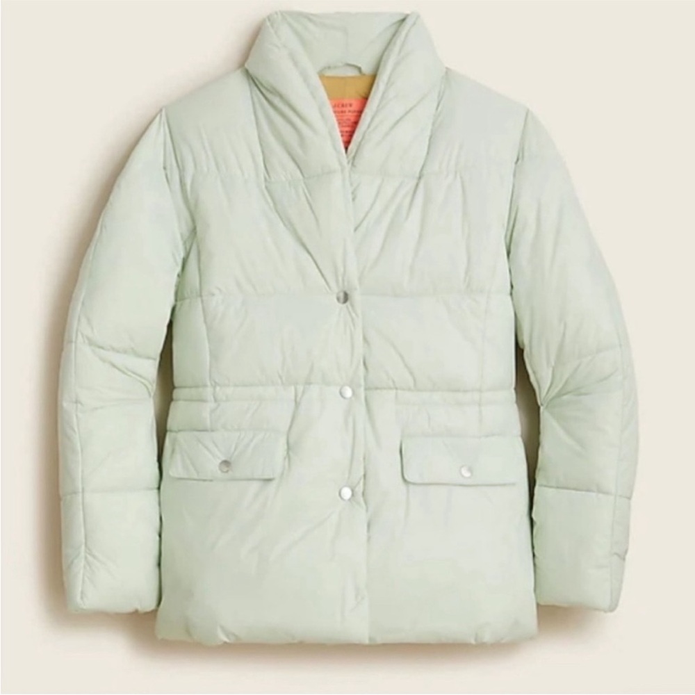 NWT J. Crew Women's Light Mint Green Alps Signature PufferJacket Plus Size XXL